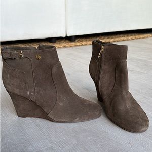 Tory Burch Suede Ankle Booties